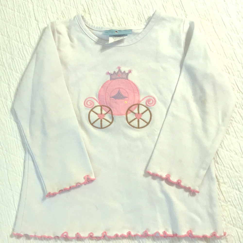 Cinderella appliqué LS girls top